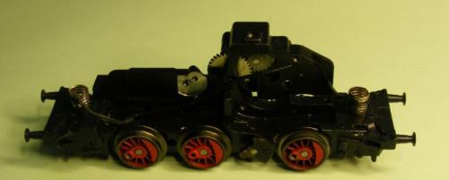 Preview: Fahrgestell mit Getriebe BR 260  - Ausführung mit dunkel brünierten Rädern -